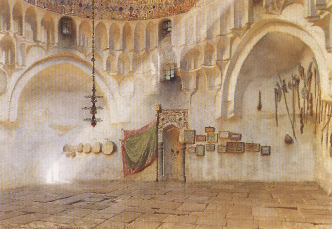 Carl Haag The Mosque of the Howling Dervishes, near Case el Ali, Cairo. oil painting picture